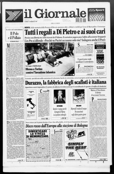 Il giornale del lunedi